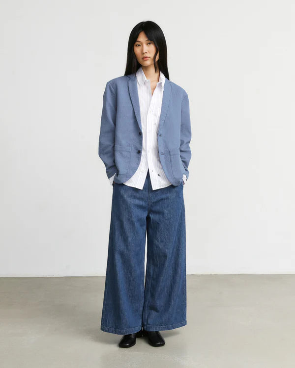 Flared Recycled Denim Pants