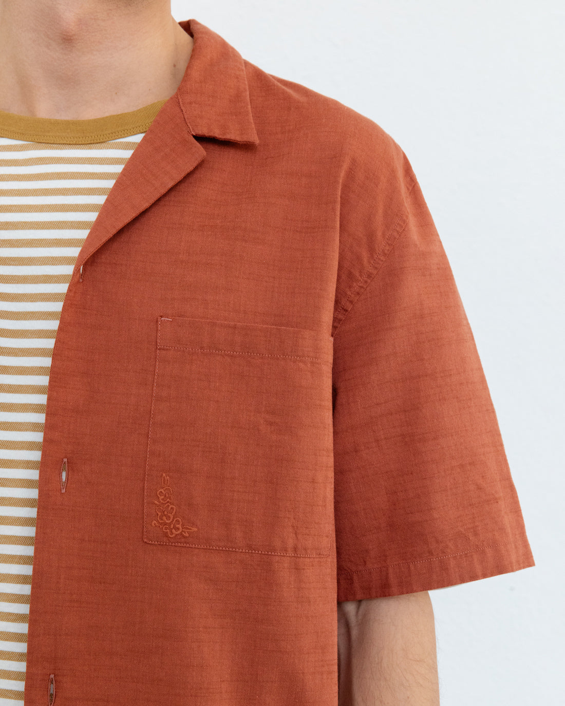 Bowling Kortärmad Unisex Skjorta Dusty Red