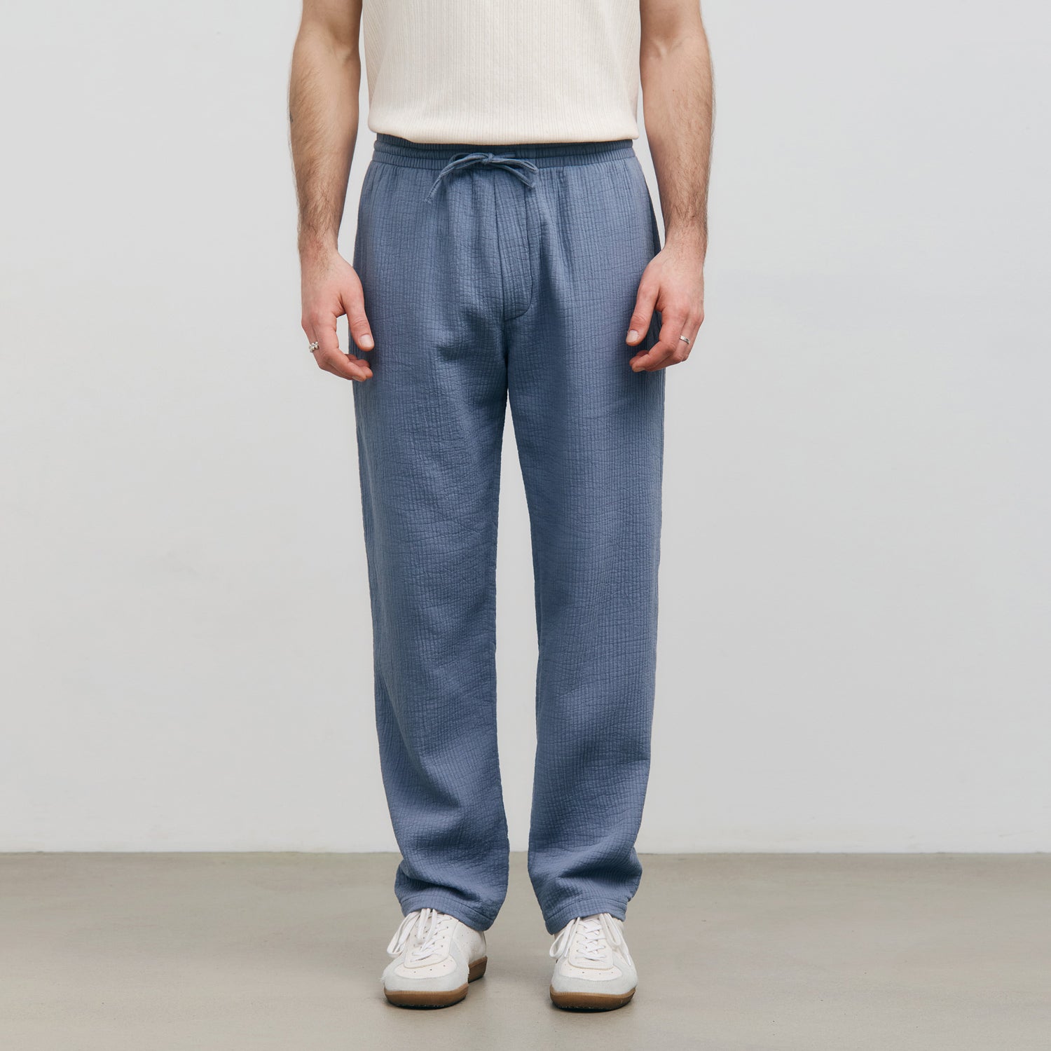 Relaxed Pants Stone Blue