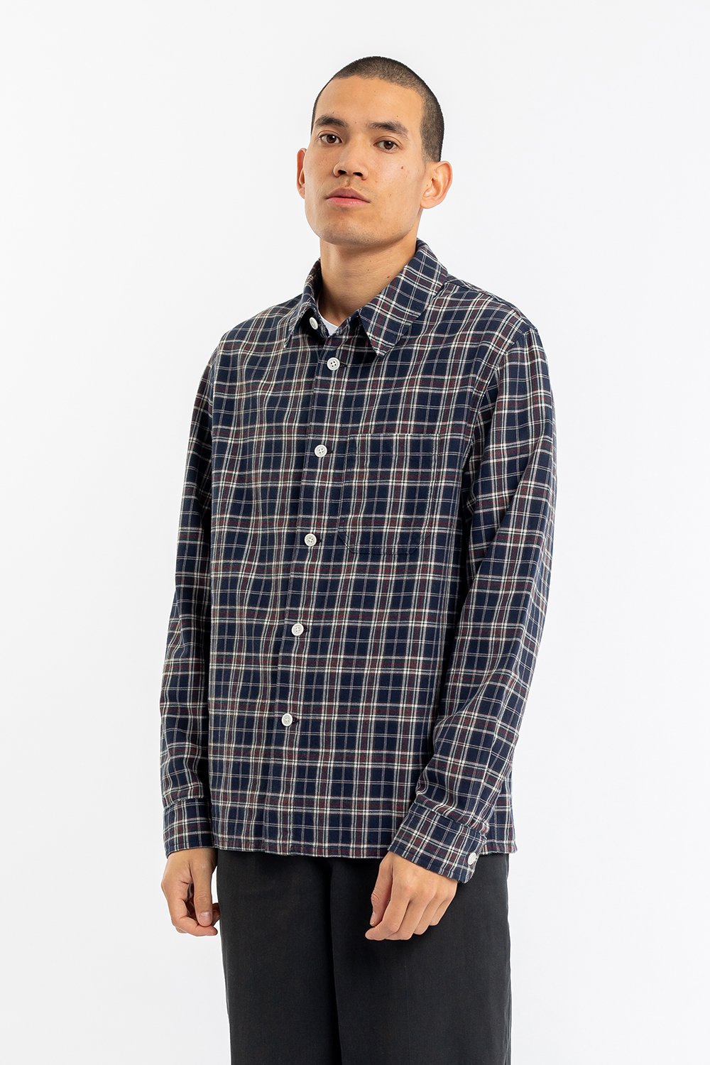 Overshirt Check Navy - ROTHOLZ