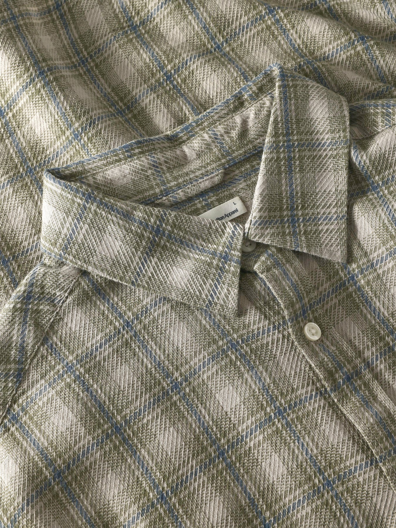 Loose Check Shirt Beige