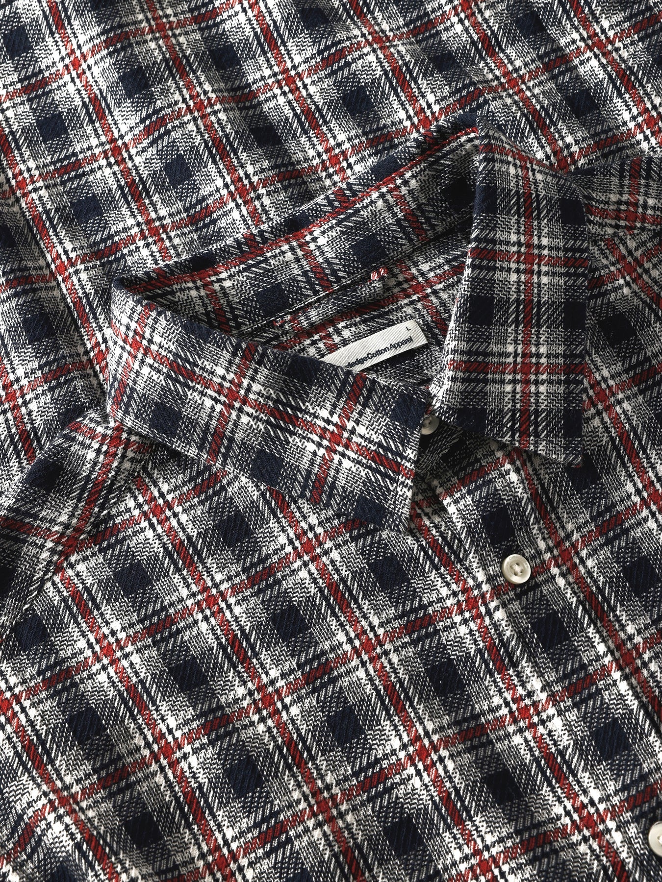 Loose Check Shirt Navy