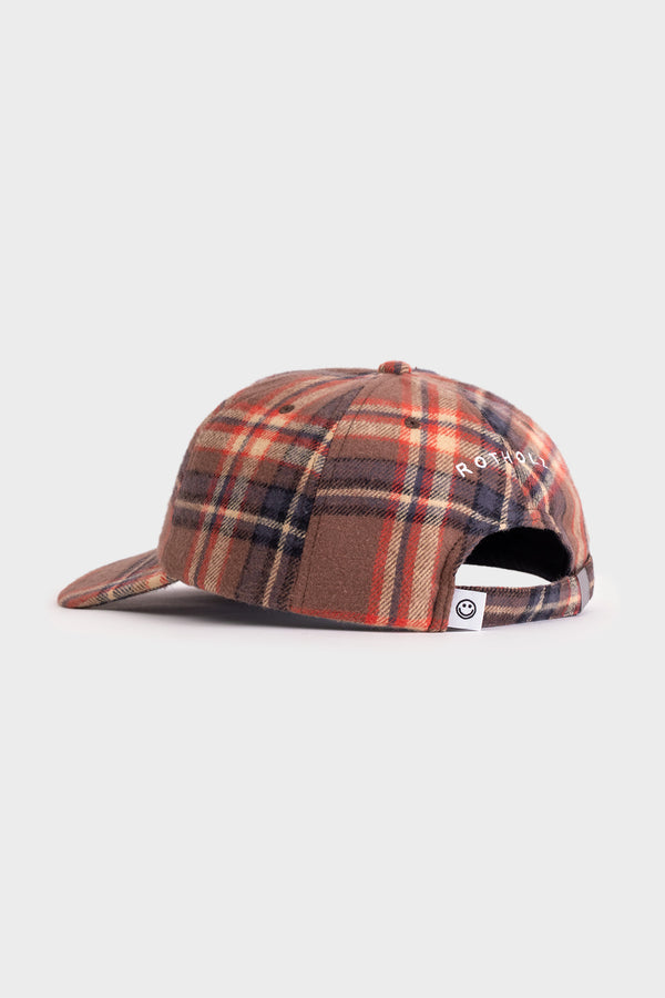 Flannel Floppy Cap Red/Brown Check - ROTHOLZ