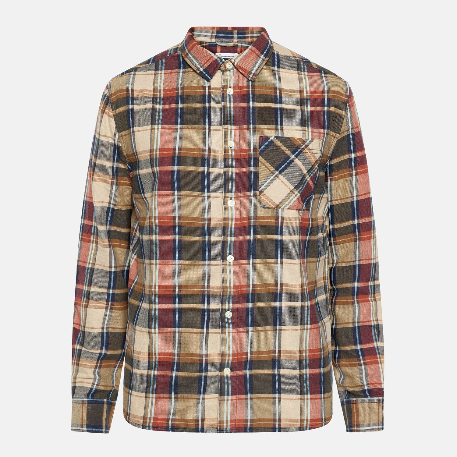 Light Flannel Shirt Multi Check - KNOWLEDGE COTTON APPAREL