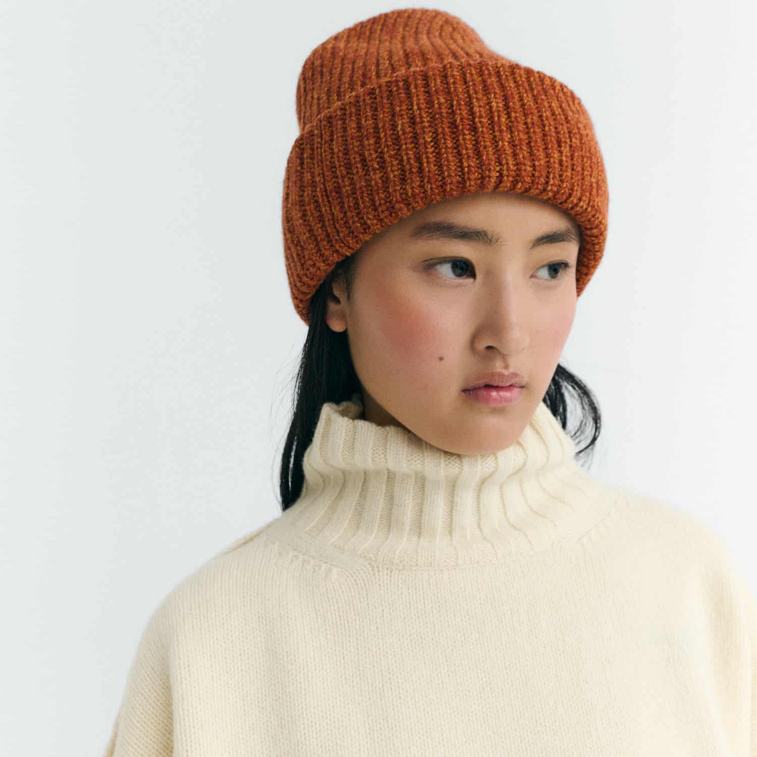 Ruby Wool Beanie Orange