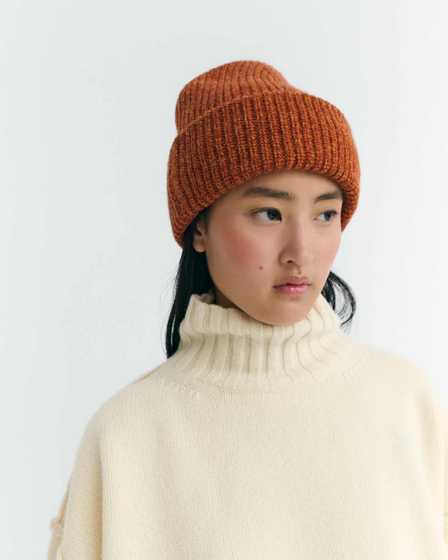 Ruby Wool Beanie Orange