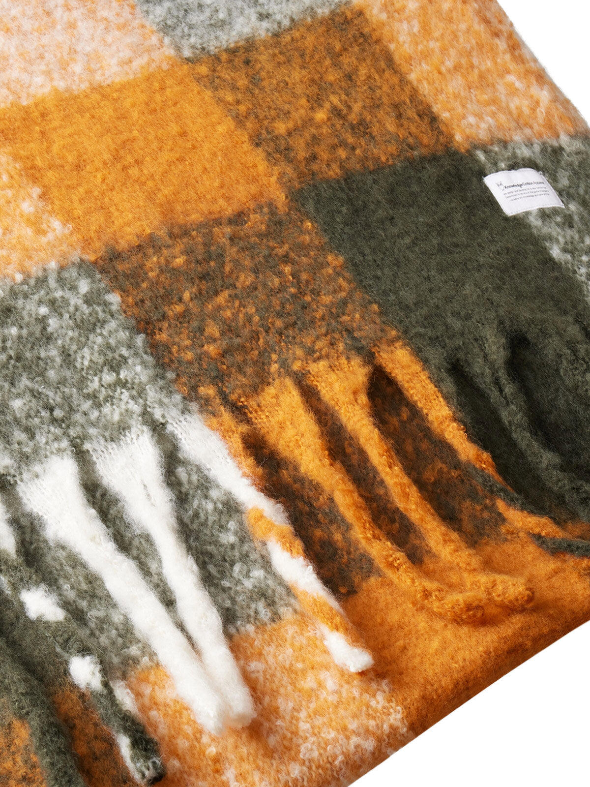 Scarf Vegan Recycled Green Check