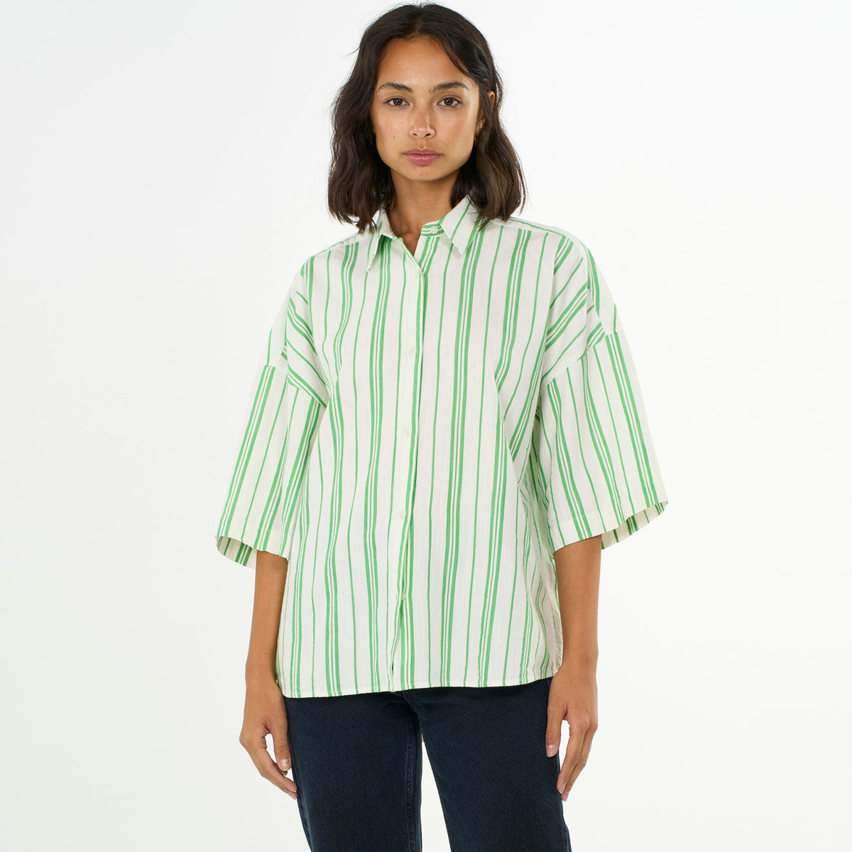 A-Shape Organic Cotton Short Sleeved Shirt - KNOWLEDGE COTTON APPAREL