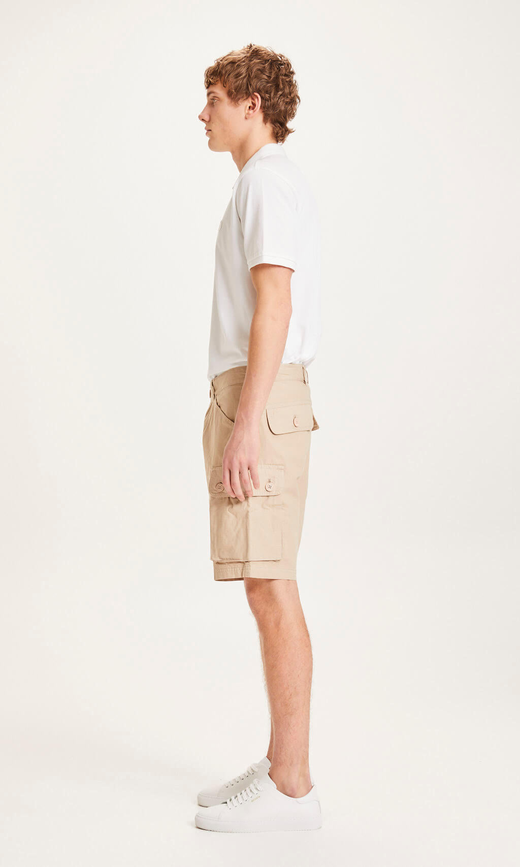 Trek Outdoor Durable Rip-stop Shorts Beige -  KNOWLEDGE COTTON APPAREL