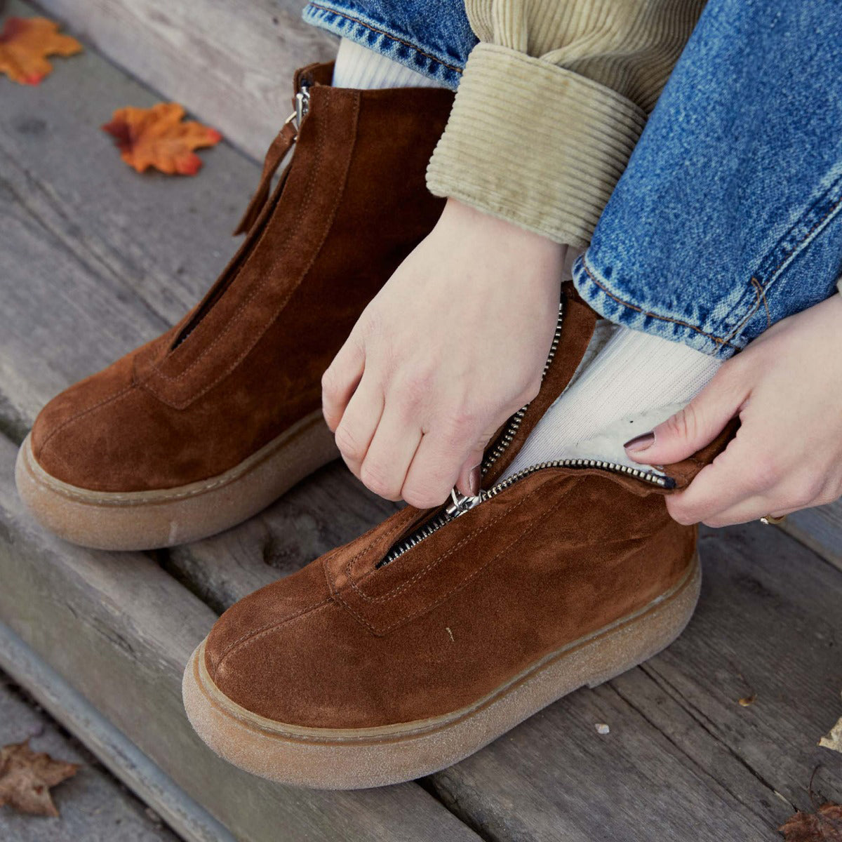 Siljan Wool Insulated Suede Boot Cognac