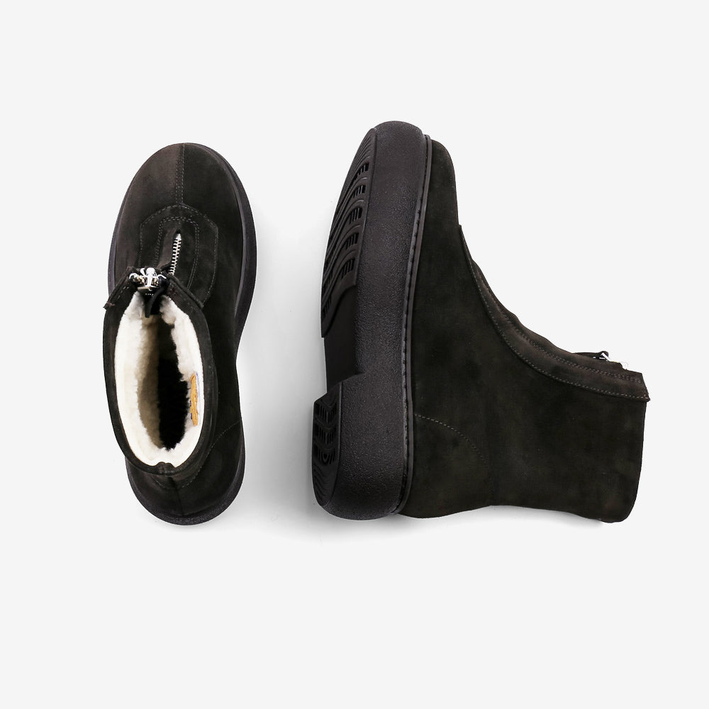 Siljan Wool Insulated Suede Boot Dark Brown