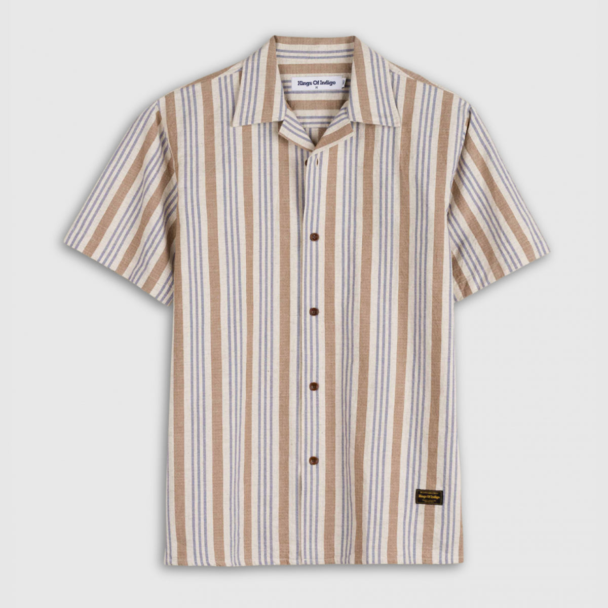 Balder Hemp Ecru Stripe Shirt - KINGS OF INDIGO