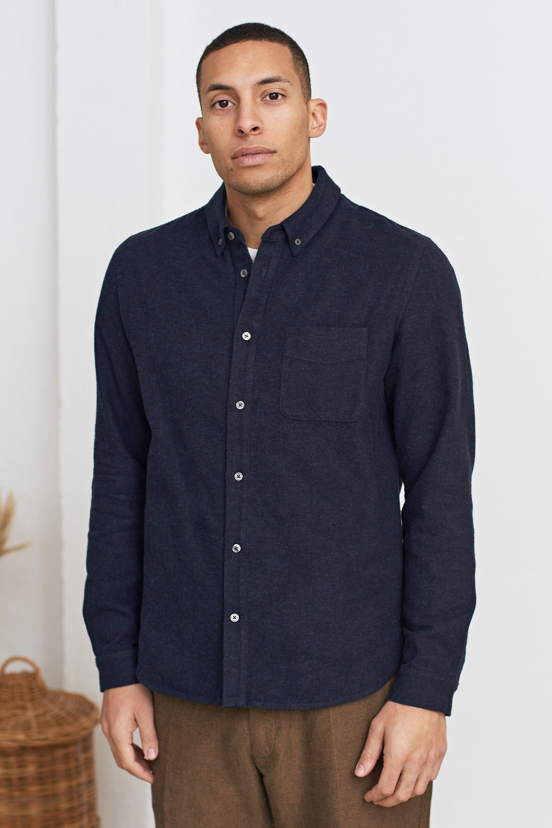 Ken Flannel Shirt Deep Sea Navy
