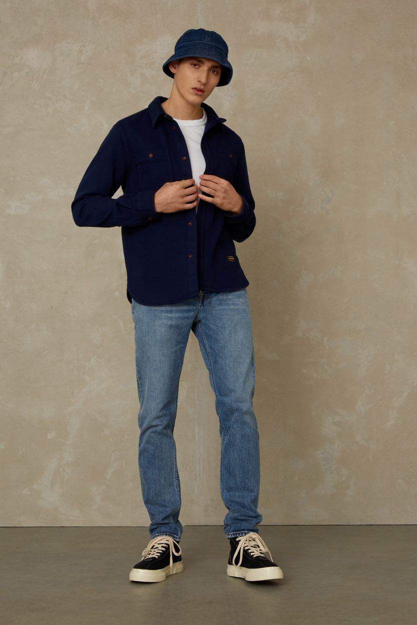 Juntoku Overshirt Navy - KINGS OF INDIGO