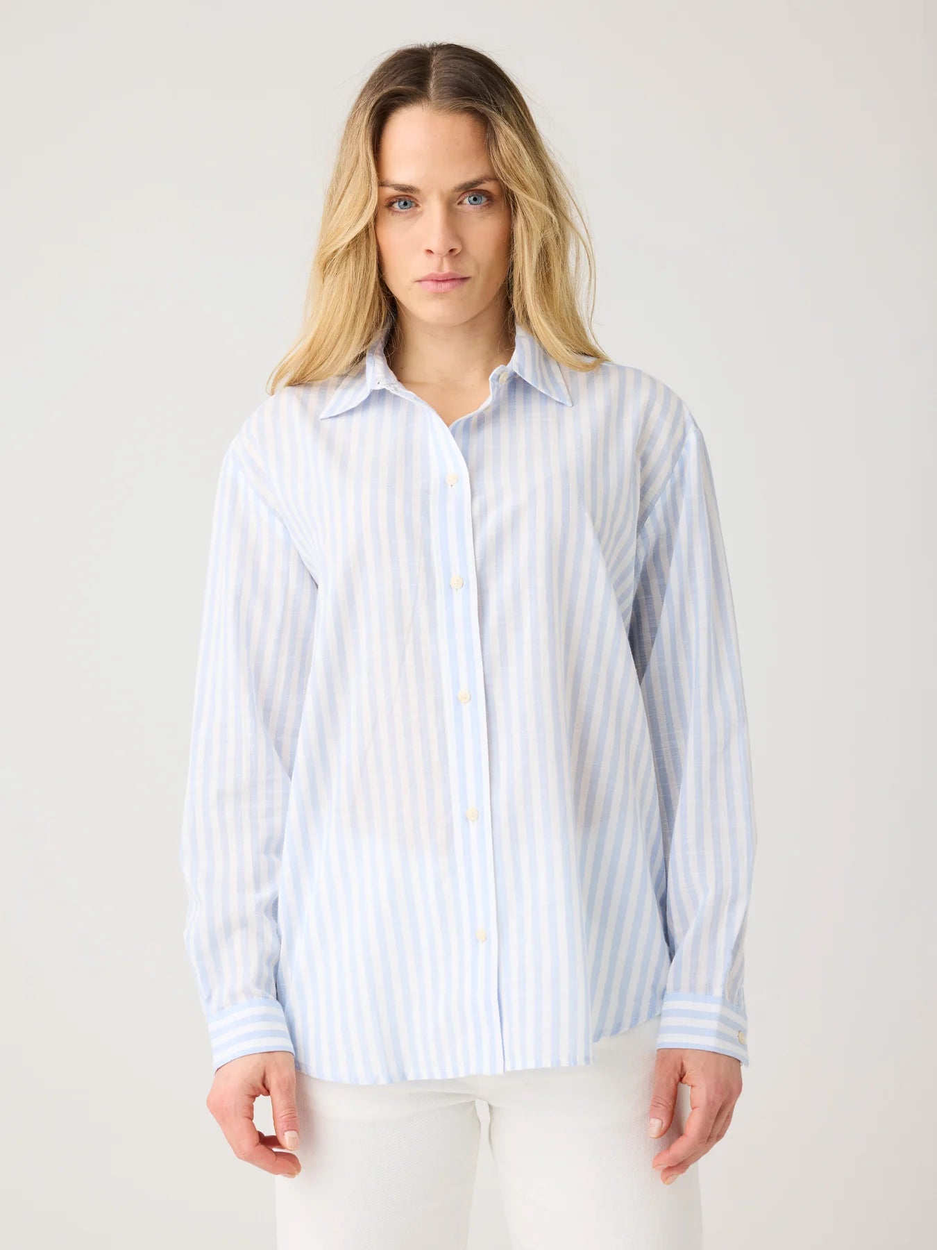 Loose Blue Stripe Shirt
