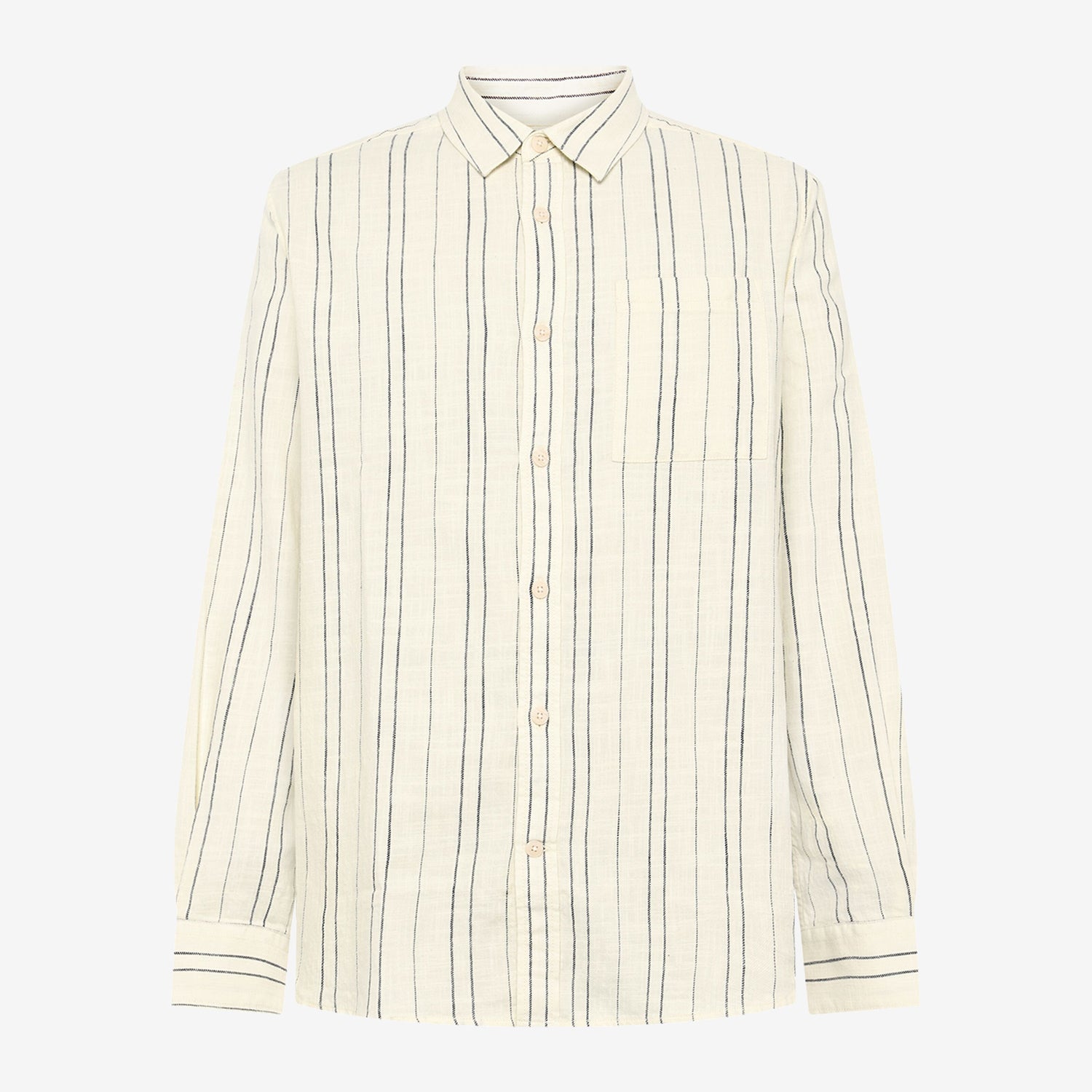 Regular Fit Checkered Shirt White Stripe