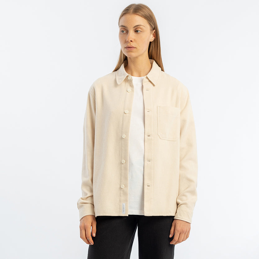 Flanell Overshirt Cream - Womens - ROTHOLZ