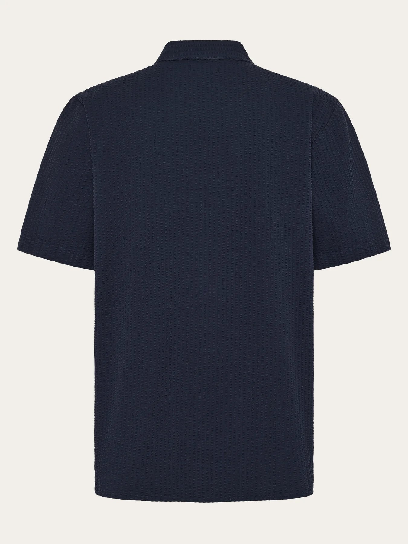 Relaxed Seersucker Short Sleeve Shirt Night Sky