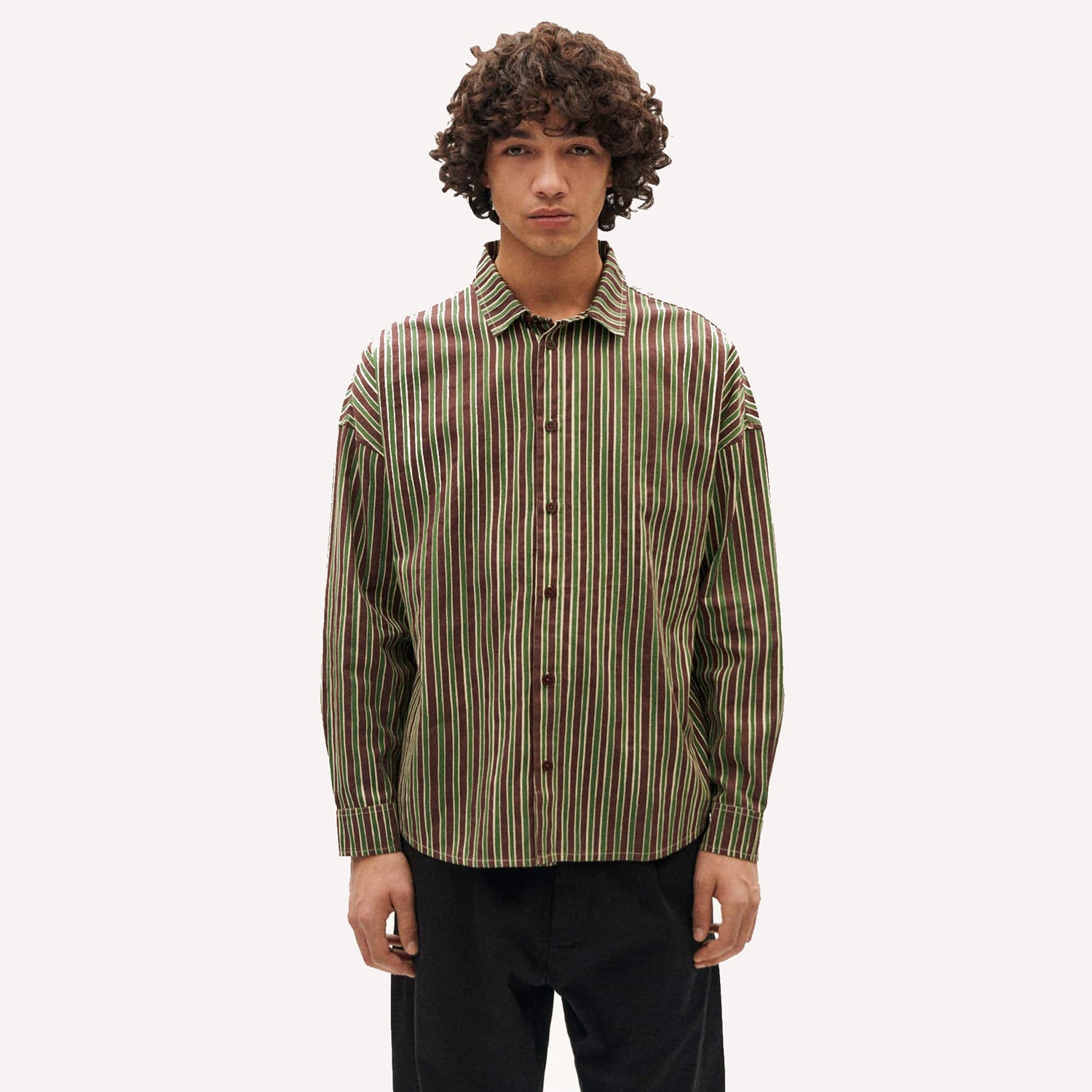Haru Vertical Striped Shirt - THINKING MU
