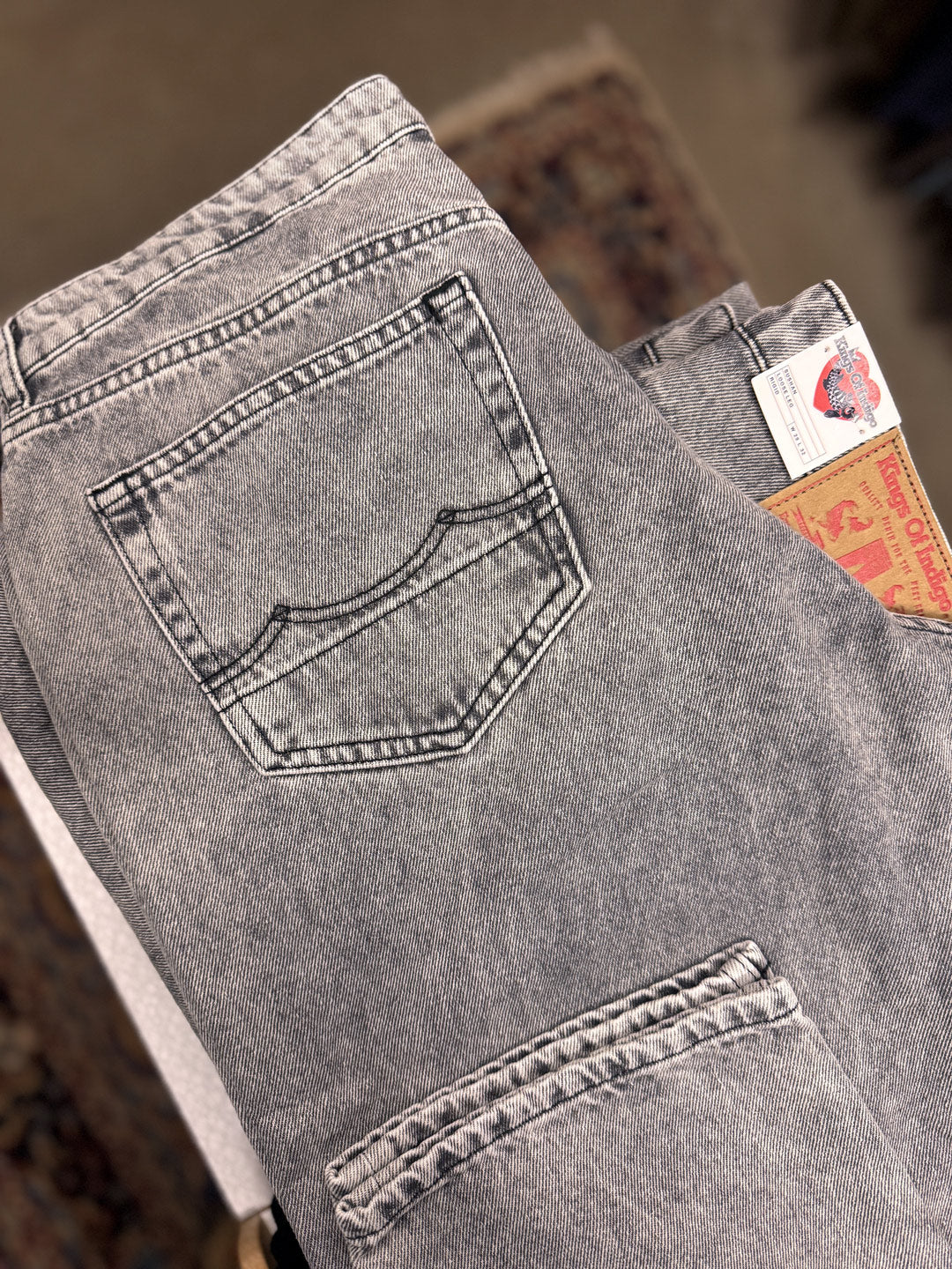 Sushan Stentvättade Jeans Grey Marble