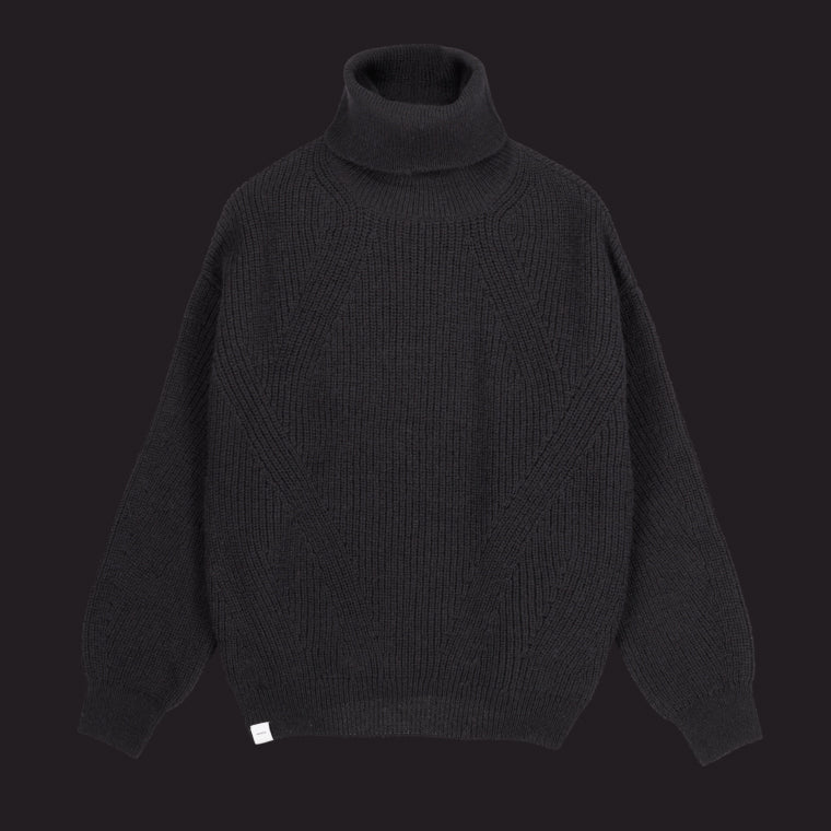 Alma Organic Wool Knit Black - MAKIA