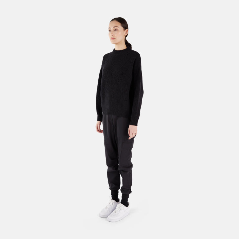 Carla Organic Wool Knit Black - MAKIA