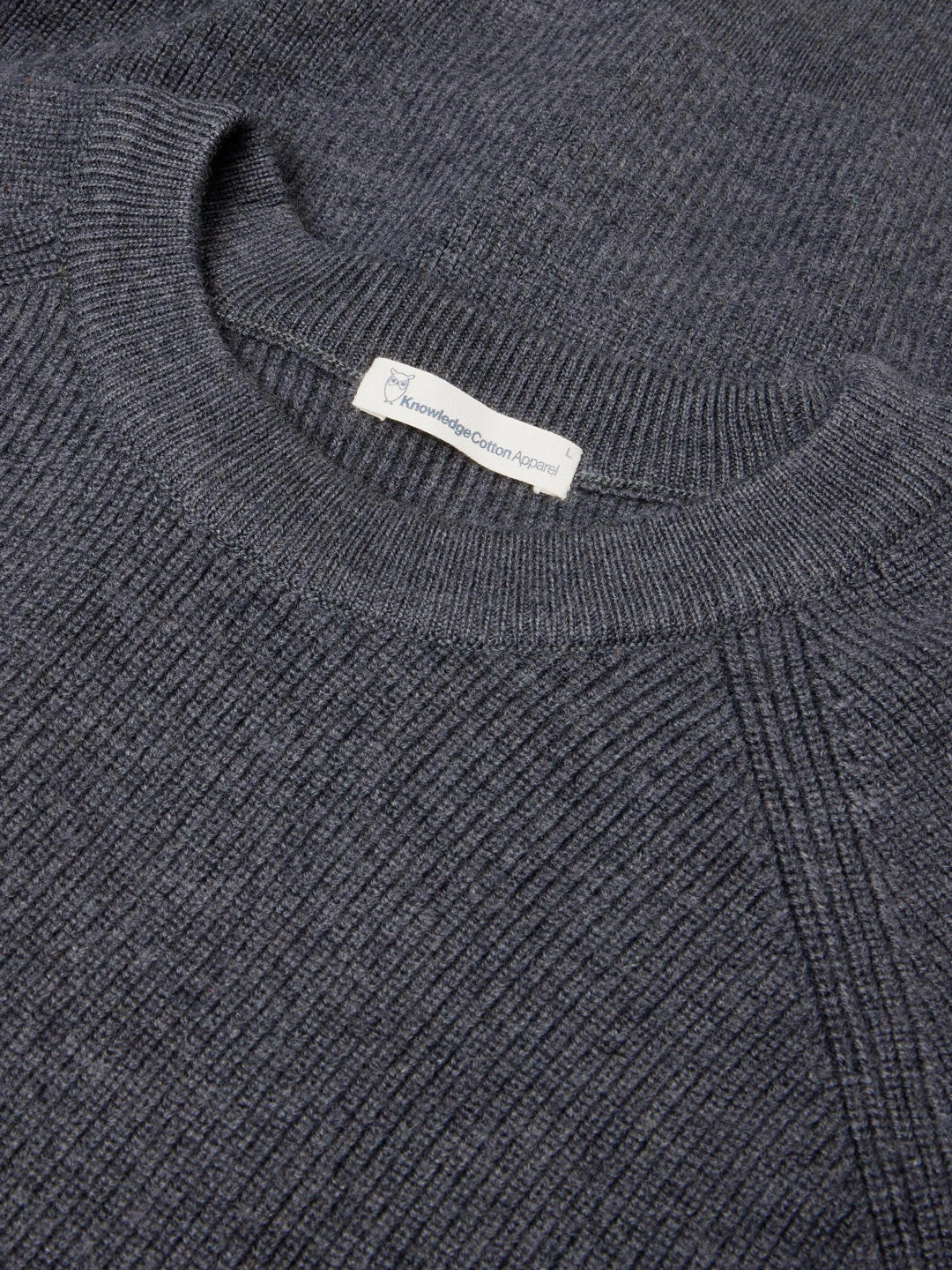 Merino Heavy Wool Crew Neck Dark Grey Melange