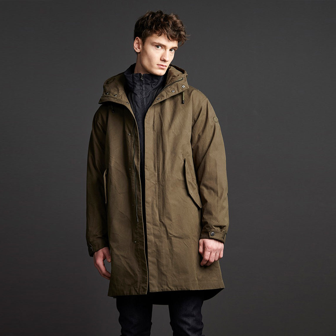Stockton Parka Military Waxed - LANGERCHEN