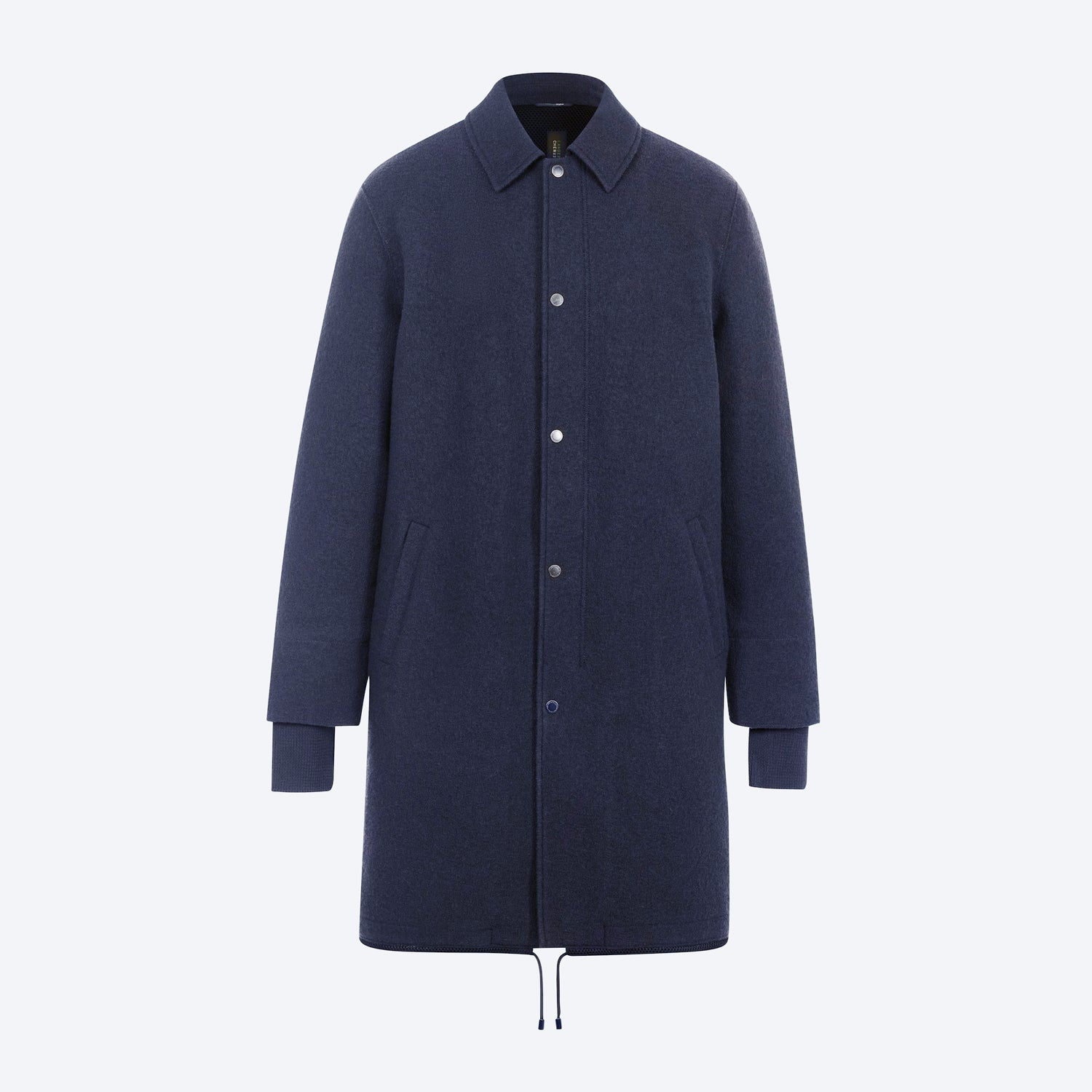Straiton Organic Wool Coat Navy