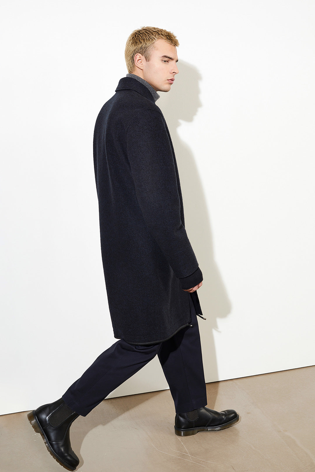Straiton Wool Coat Dark Olive - LANGERCHEN