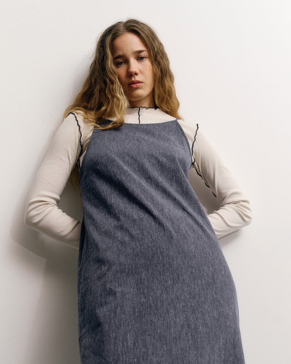 Easy Dress Speckled Navy Organic Cotton