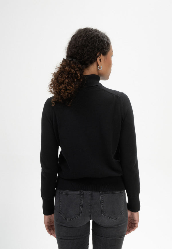 Mayura Fine Knit Turtleneck Black