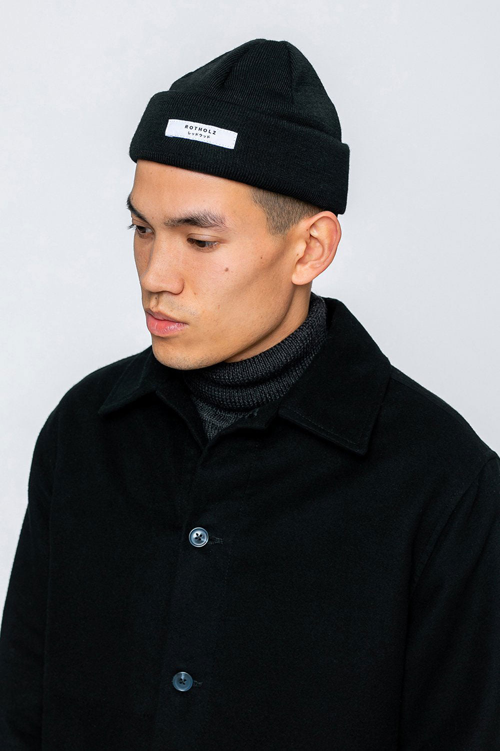Beanie Short Organic Black - ROTHOLZ