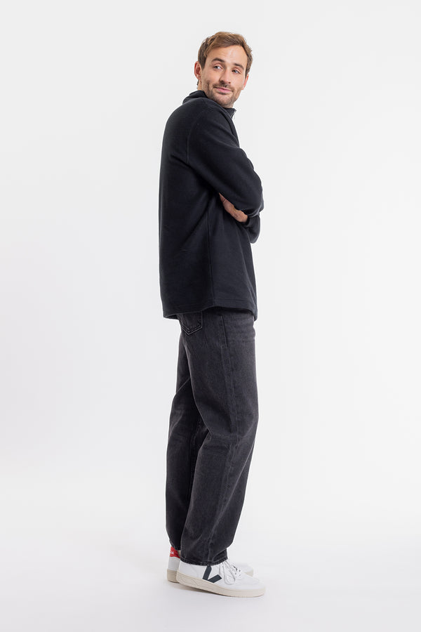 Half Zip Sweatshirt Black - ROTHOLZ