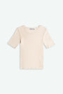 Rina  Ribbed T-shirt Off-White