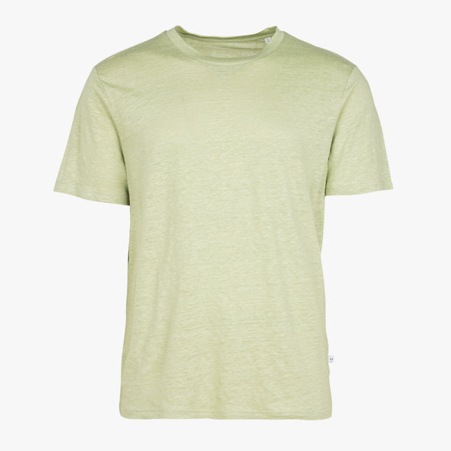 T-shirt Linne Herr Ekologisk Lin Lindblomsgrön - KNOWLEDGE COTTON APPAREL