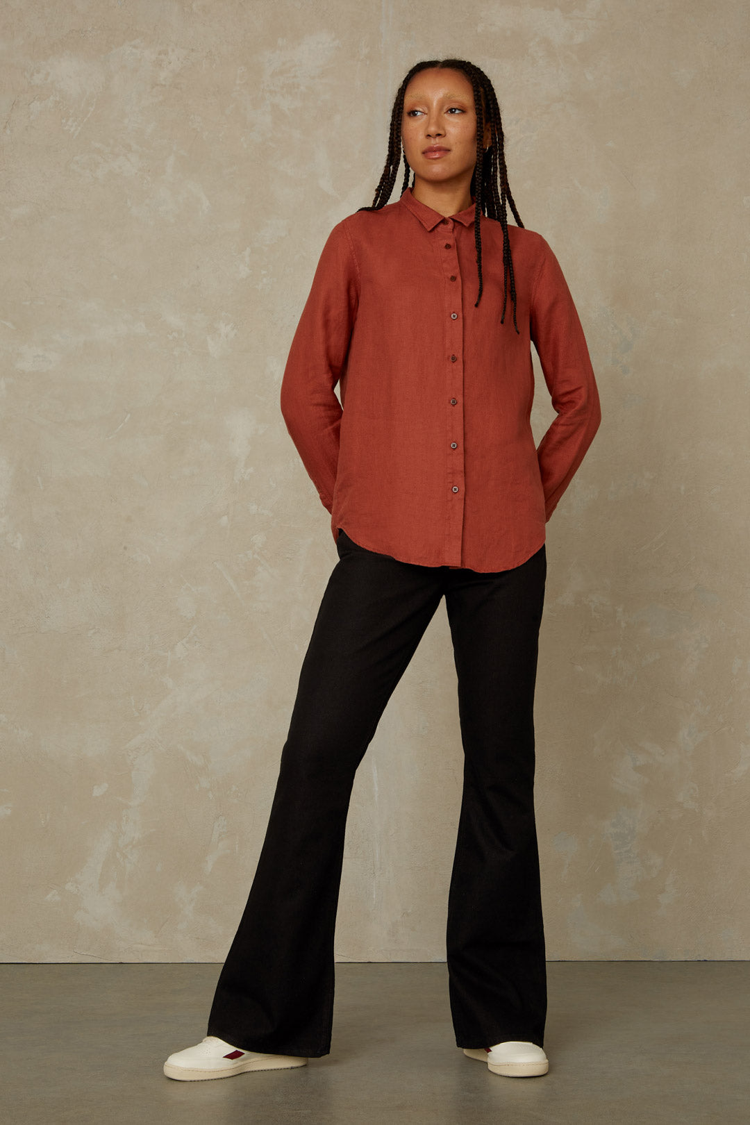 Taja Heavy Linen Terracotta - KINGS OF INDIGO