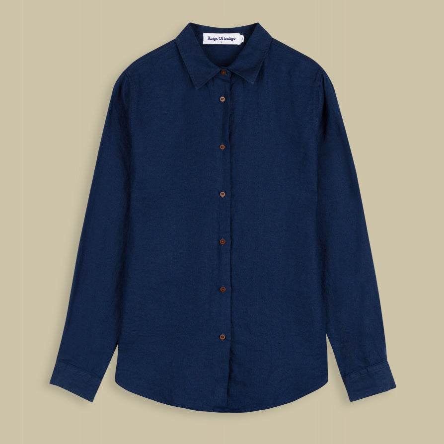 Taja Heavy Linen Worker Blue - KINGS OF INDIGO