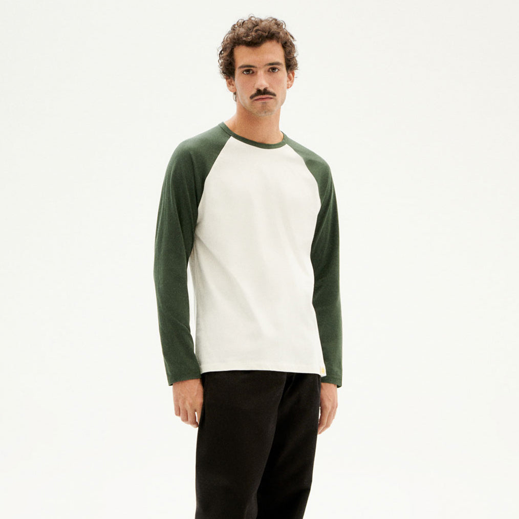 Baseball Longsleeve T-shirt Green - THINKING MU