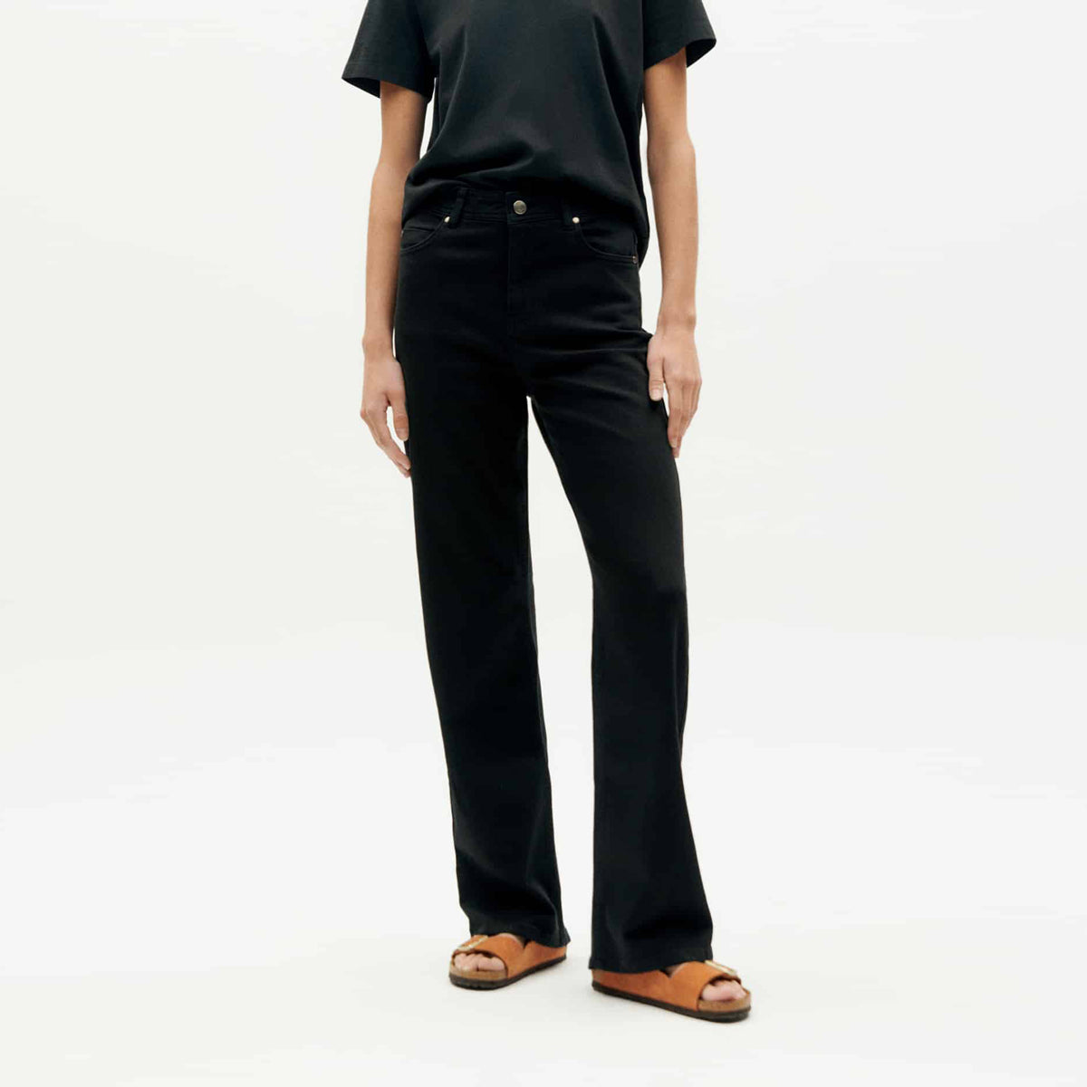 Theresa Organic Vegan Pants Black - THINKING MU