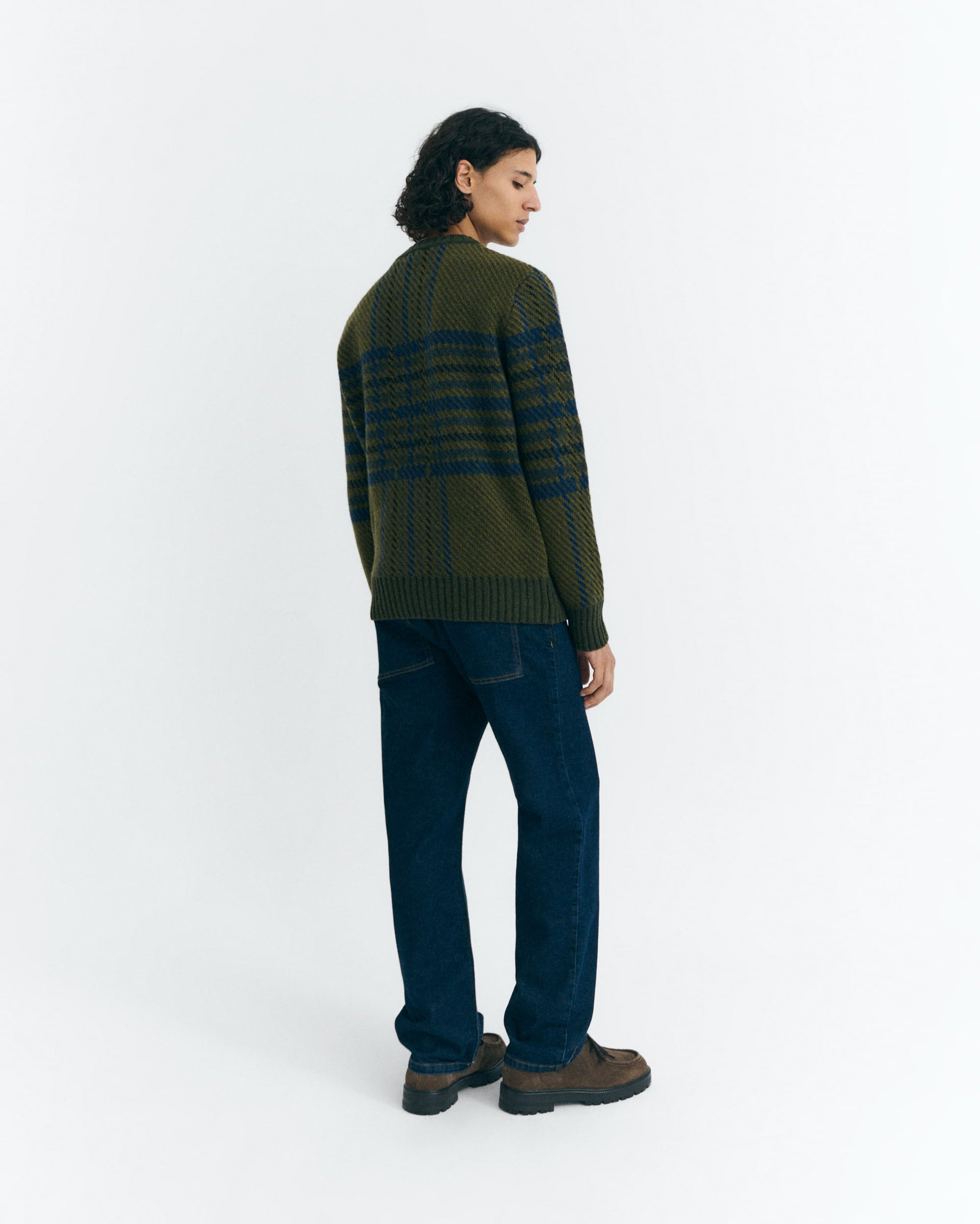 Hillside Khem Checkered Lambswool Knit