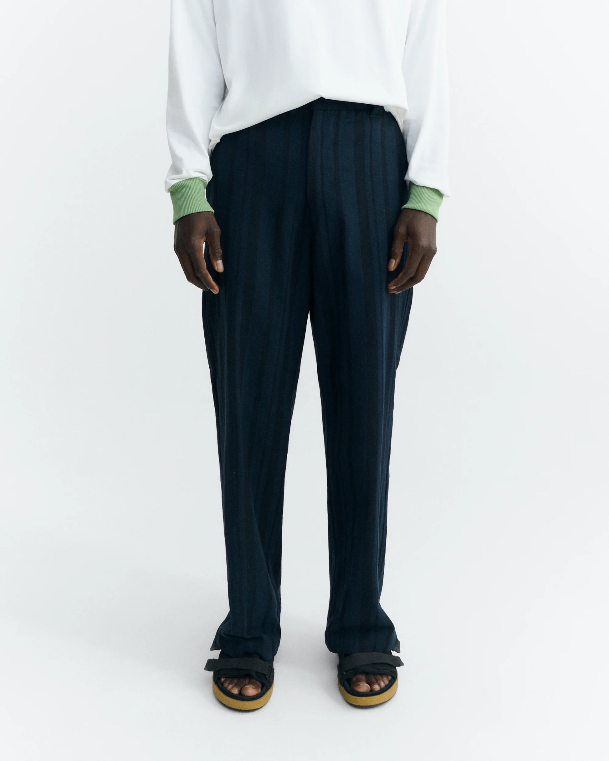 Marc Navy Dappled Stripes Pants