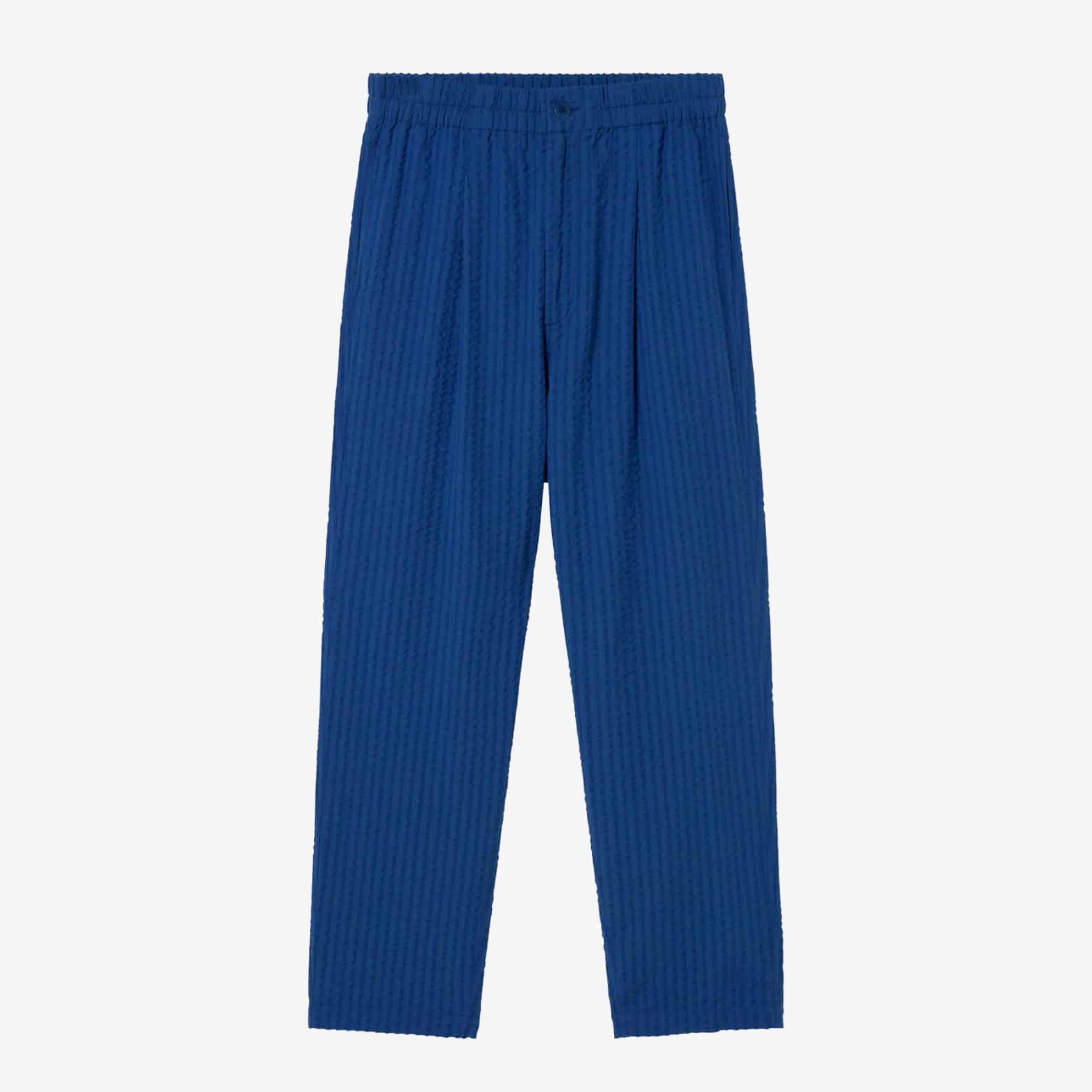 Luc Seersucker Loose Pants Blue Cobalt