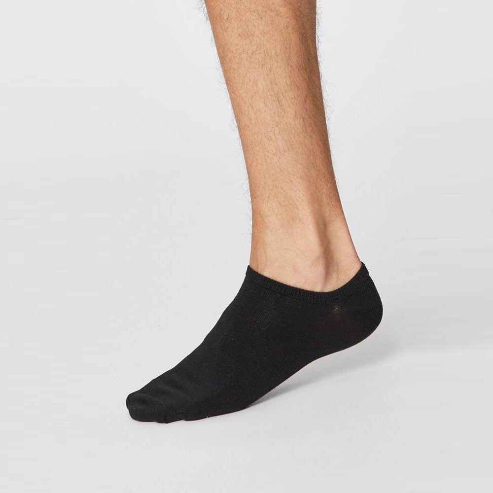 Sneakersstrumpor Bambu Svart - THOUGHT