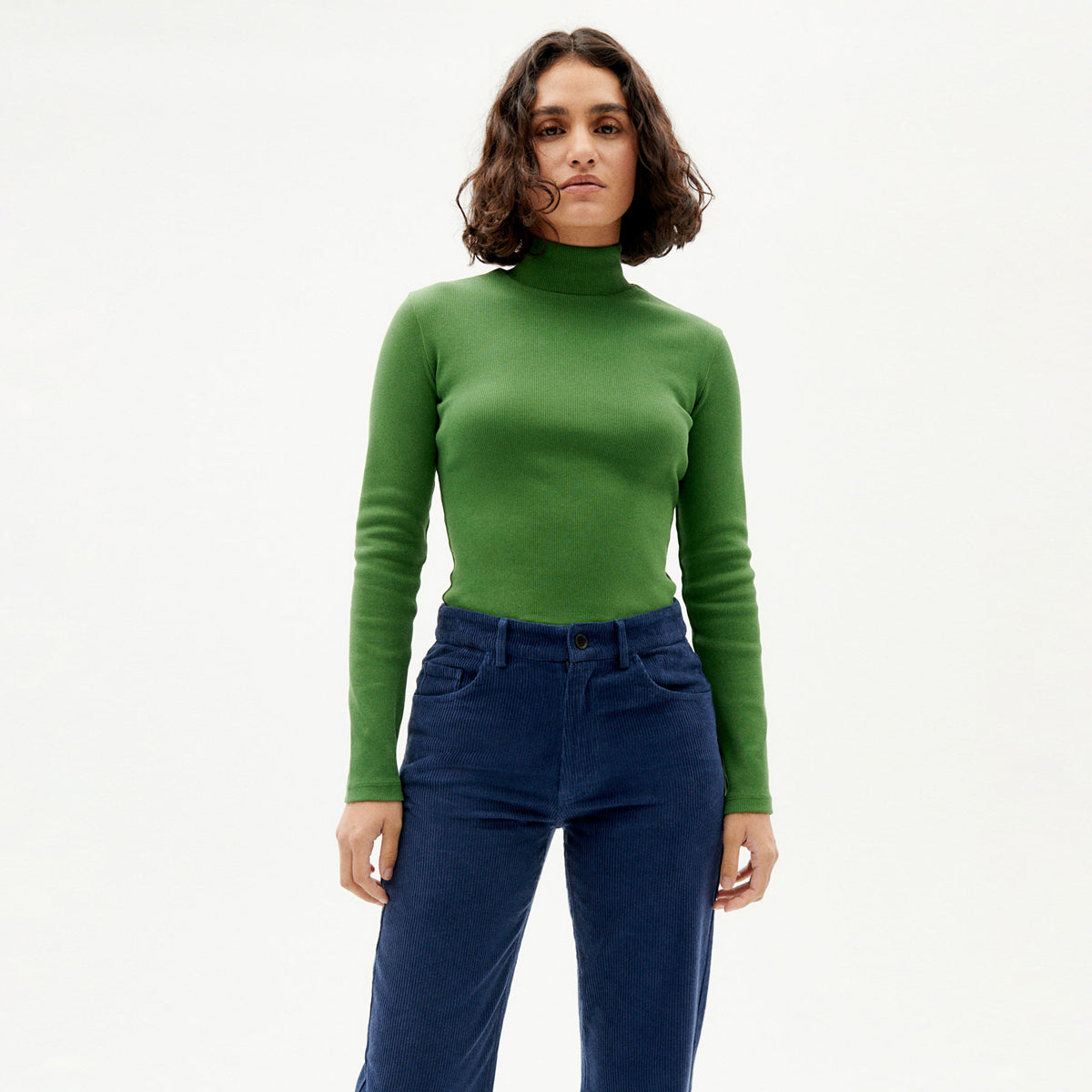 Aine Ekologisk Turtleneck Grön - THINKING MU