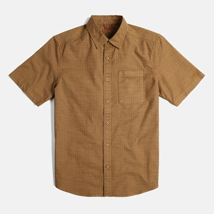 Dirt Desert Short Sleeve Shirt Dark Khaki Terrain - TOPO DESIGNS