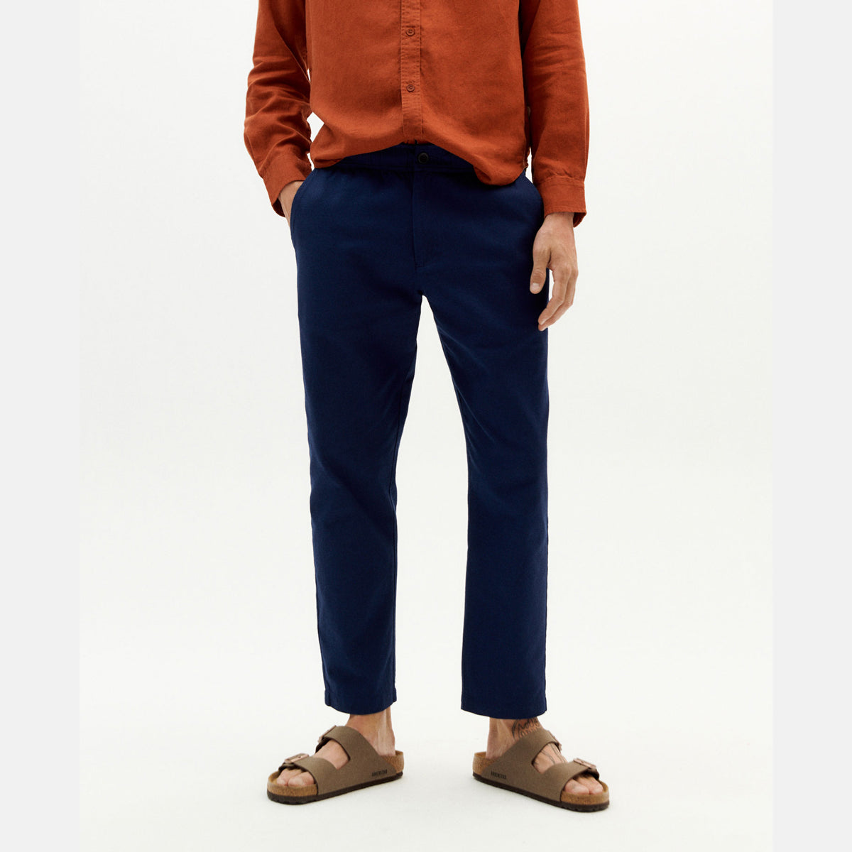 Light Travel Pants Blue Night - THINKING MU
