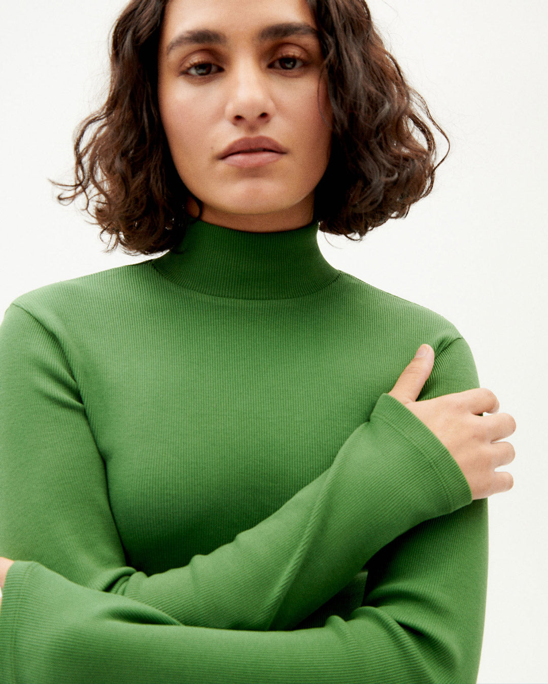 Aine Ekologisk Turtleneck Grön - THINKING MU