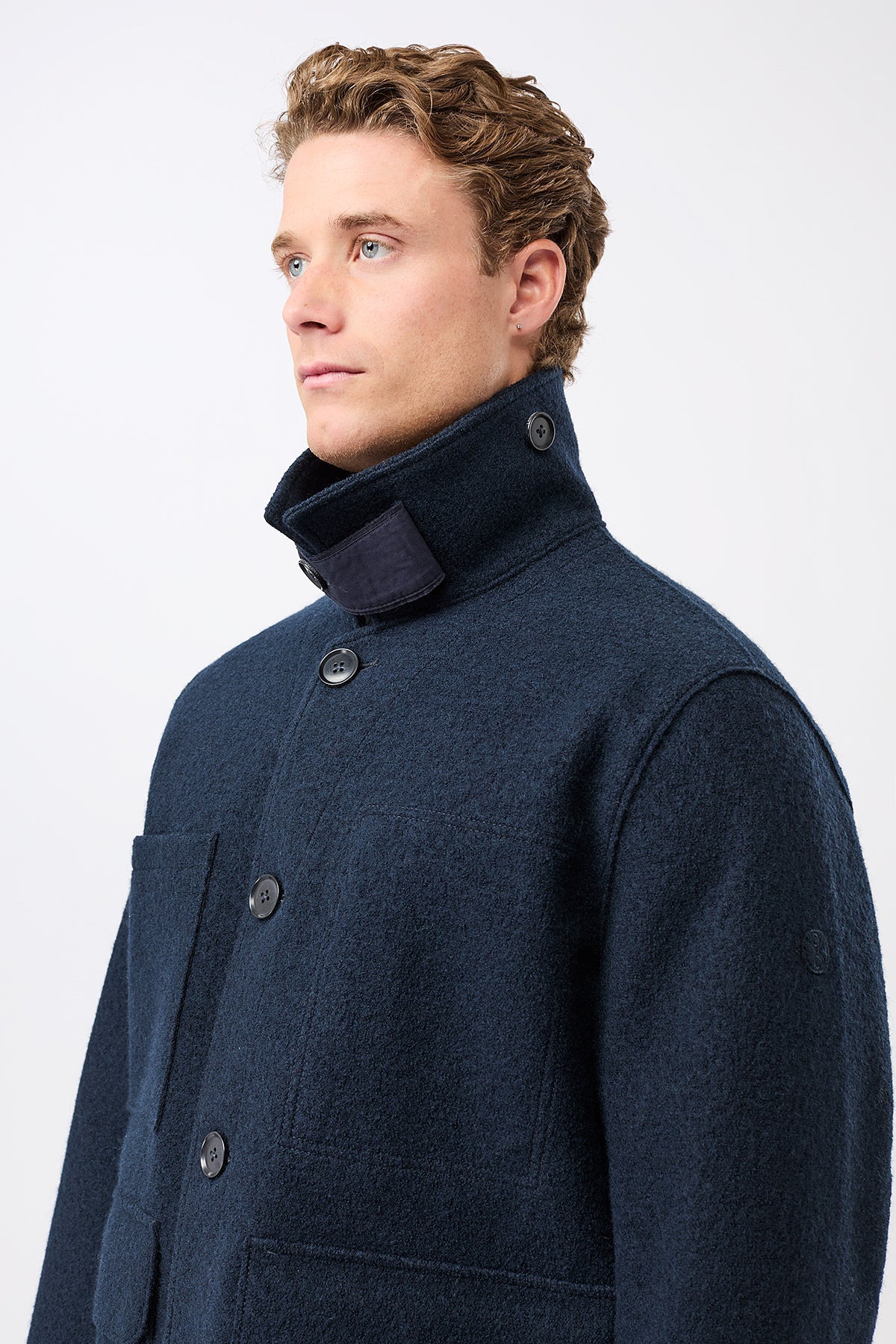 Lucan Organic Wool Jacket Navy