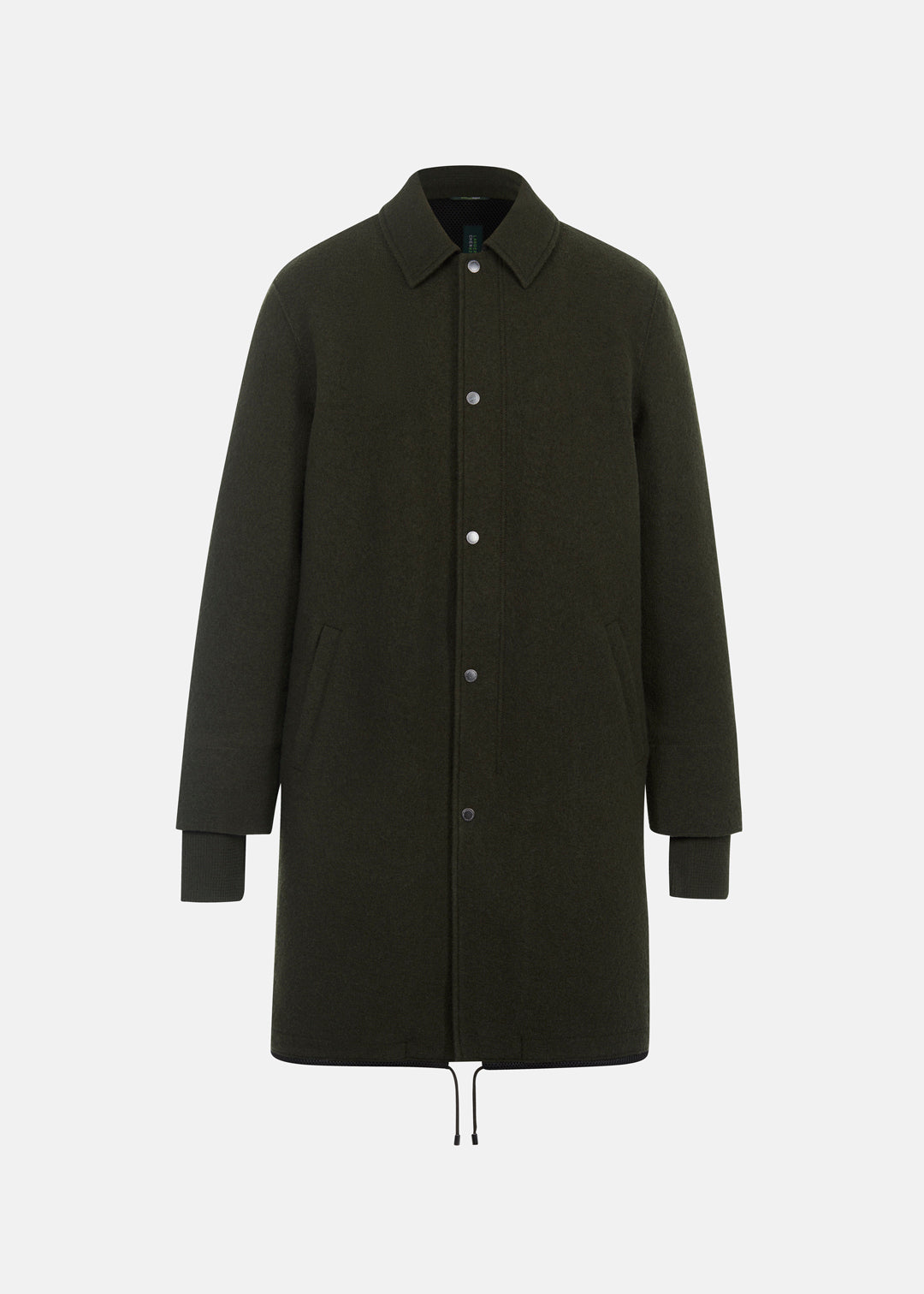 Straiton Wool Coat Carbon - LANGERCHEN